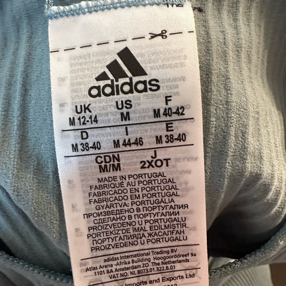 Adidas Blue Ribbed Crop Top - Picture 3 of 5